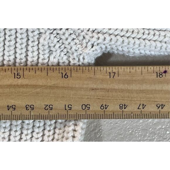 Vintage Polo Ralph Lauren Cream Cotton Cable Knit Button Up Cardigan Girls 8/10 - Picture 10 of 10